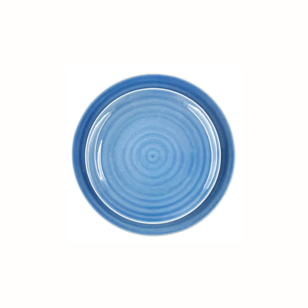 Blue Porcelain 12 Piece Dinnerware Set- Service For 4