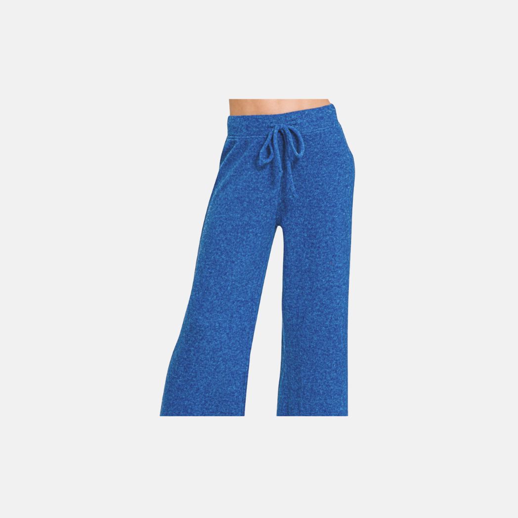 Cropped Soft Brushed Hacci Drawstring Pants
