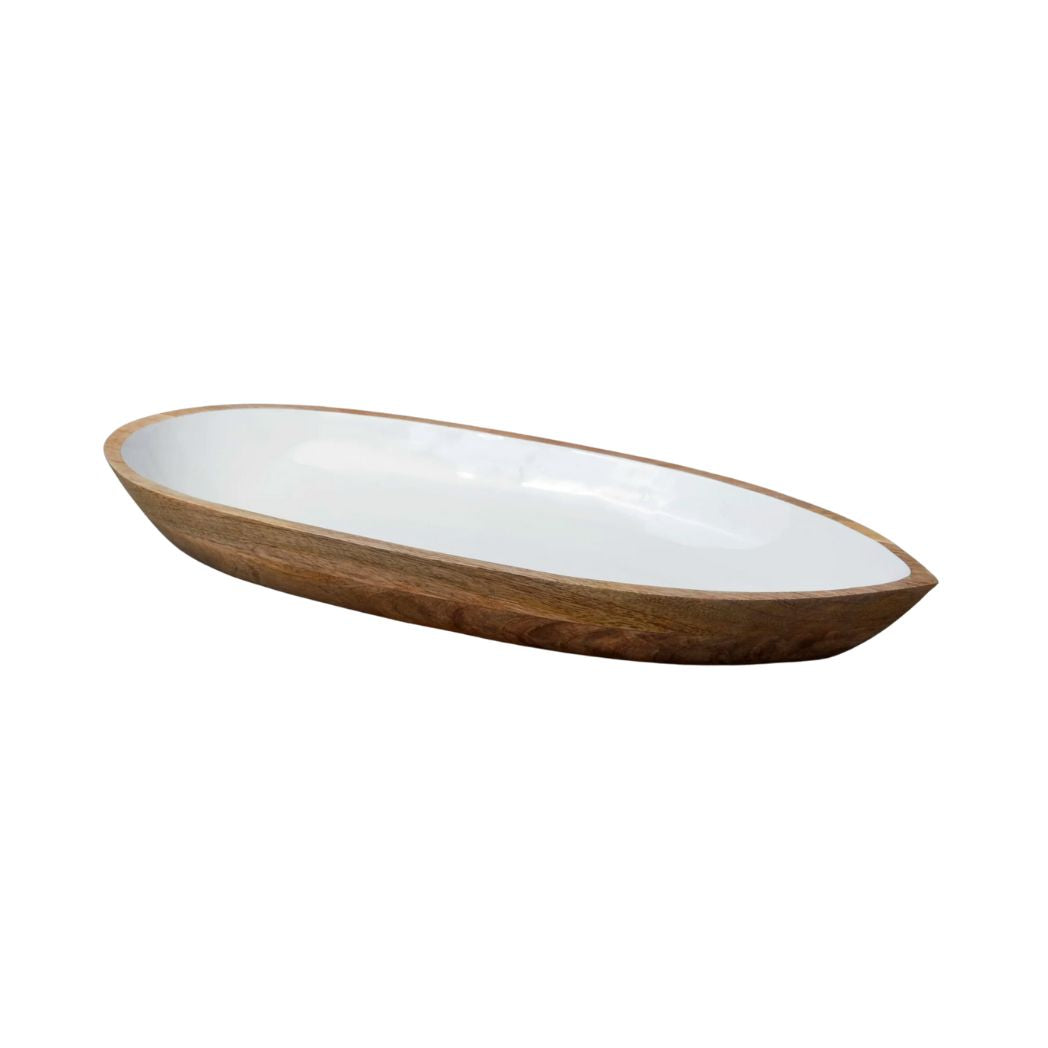 Mango Wood Oval Dish- Large