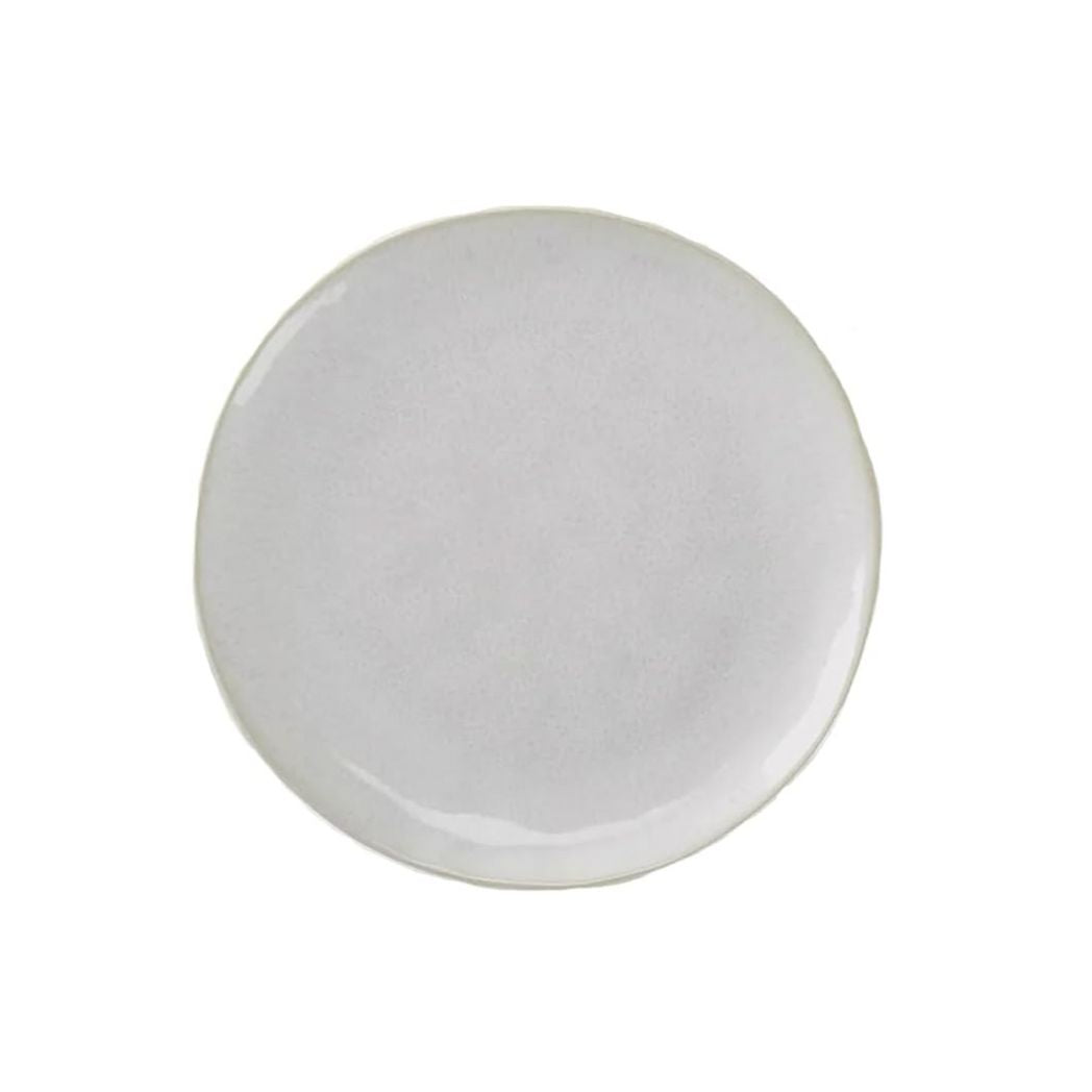 White Plate Setting w/ Sand Trim - 12 piece Dinnerware set