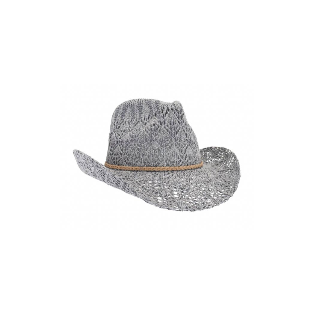 Horseshoe Lace Knit Cowboy Hat