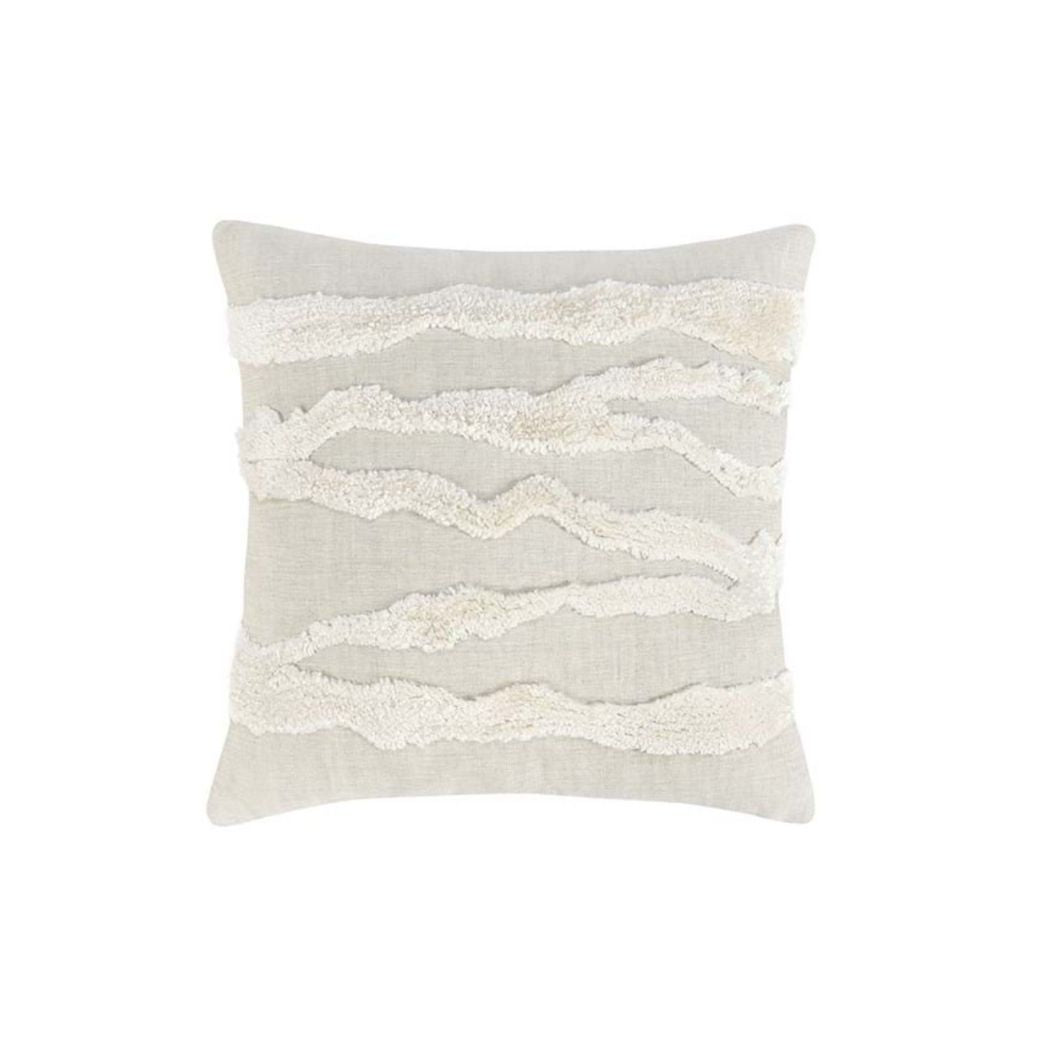 Ivory Textured Throw Pillow