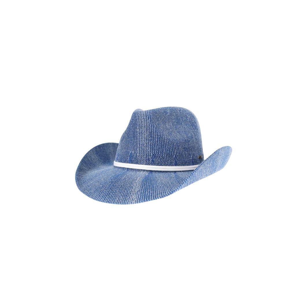 Washed Effect Knit Cowboy Hat