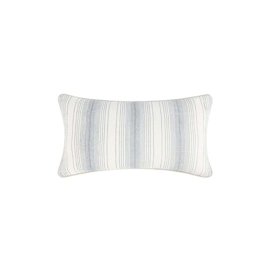 White and Blue Stripe Pillow