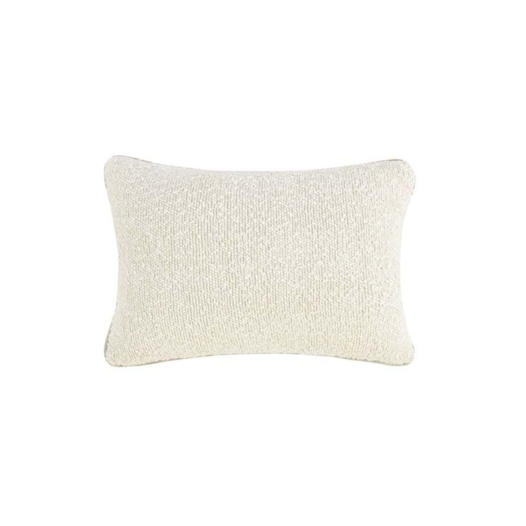 Cream Textured Throw Pillow