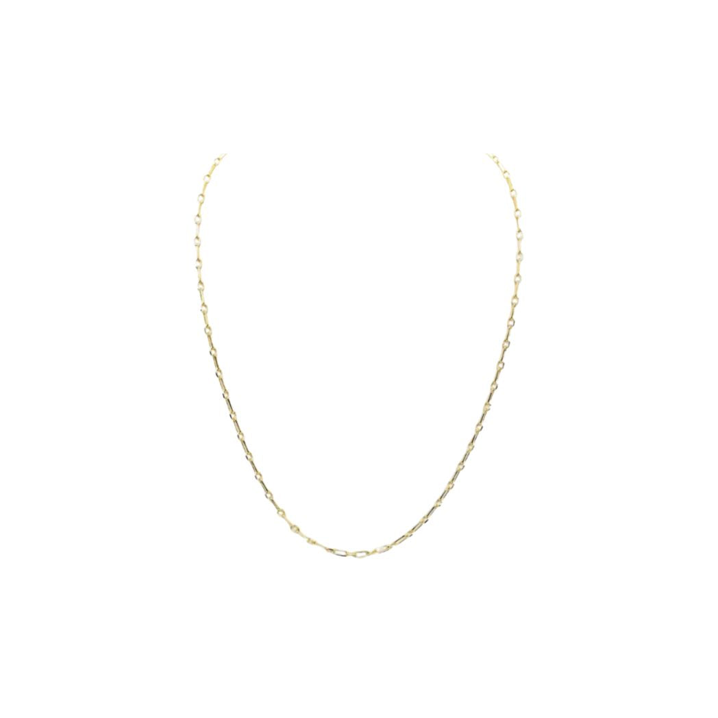 Gold Micro "Karen" Chain Link Necklace- 16"