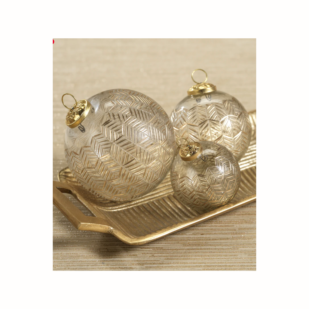 Gilded Glass Ornaments (Available in 2 Sizes)