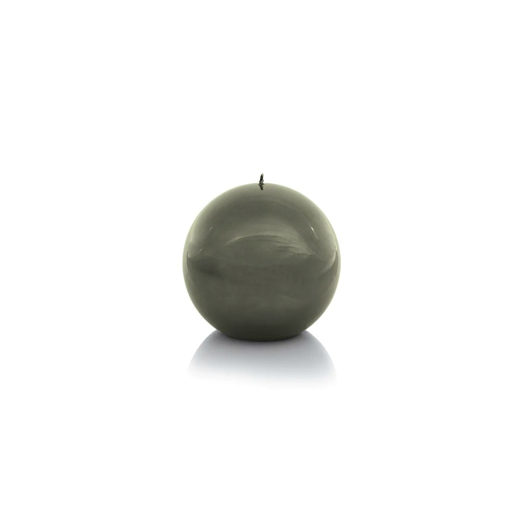 Dark Green Metallic Ball Candle