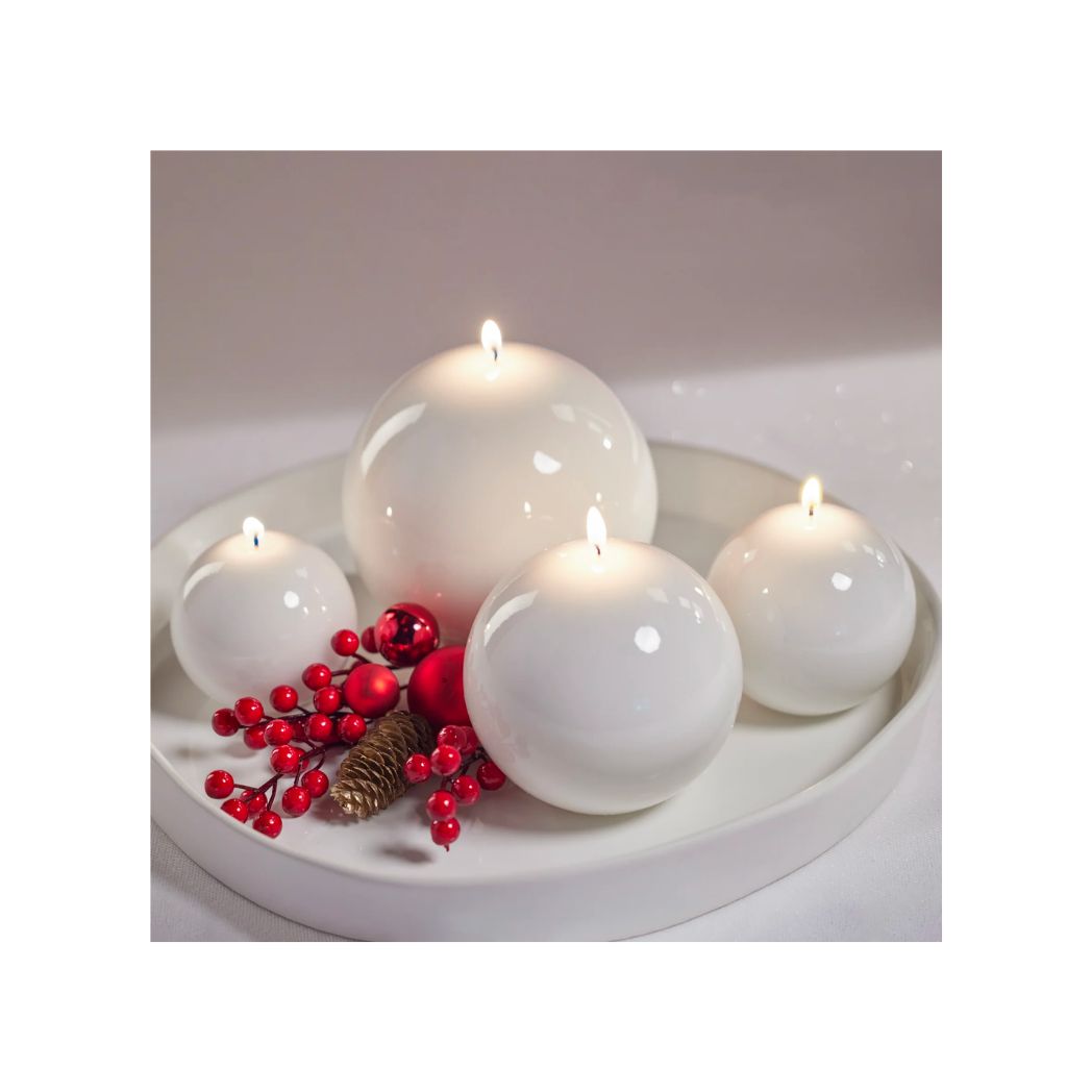 White Lacquer Ball Candle