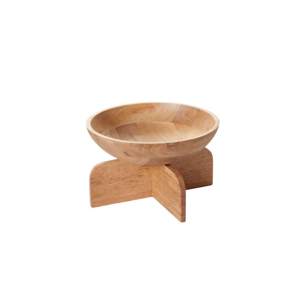 Wood Pedestal Bowl