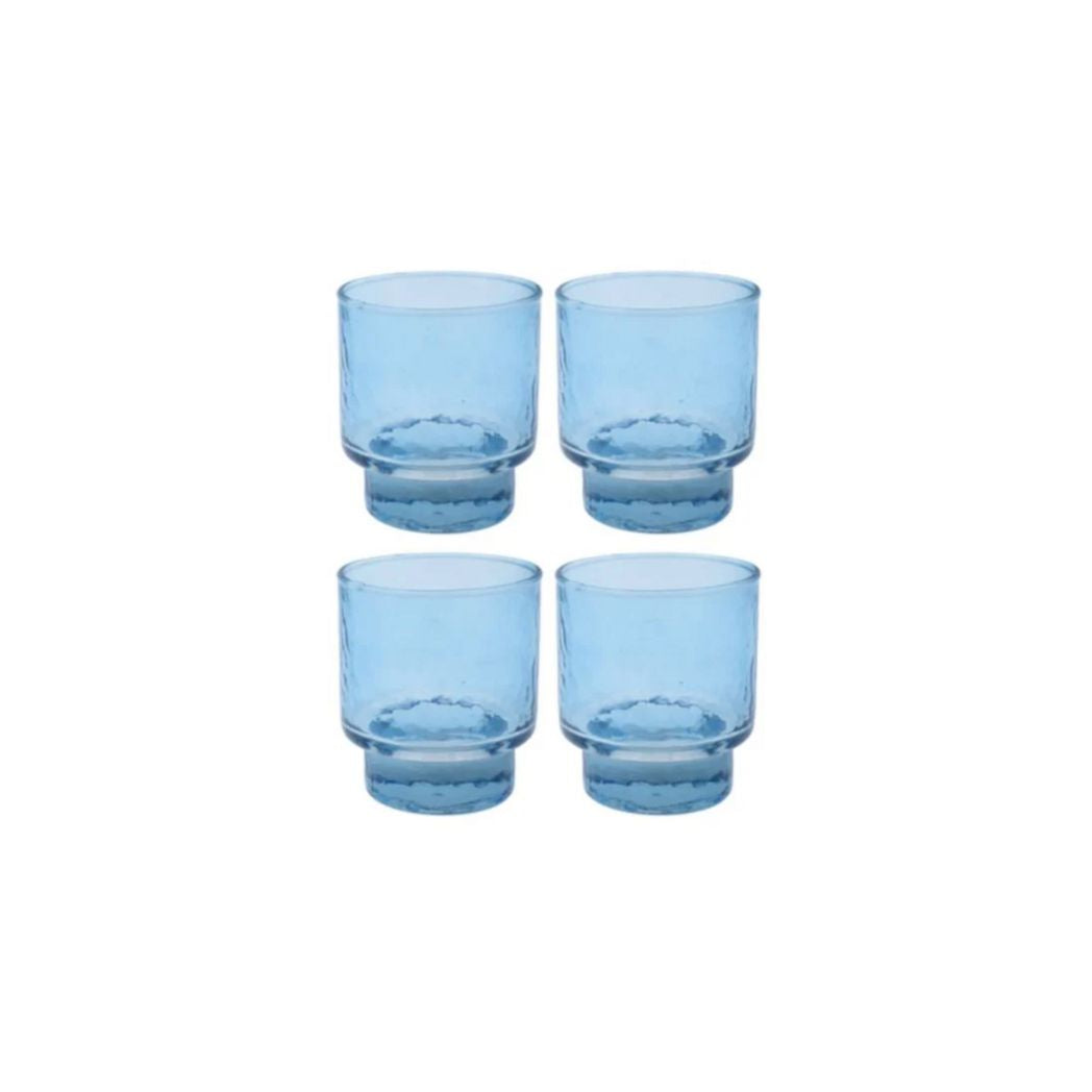 Indigo Stacking Glasses - Set of 4