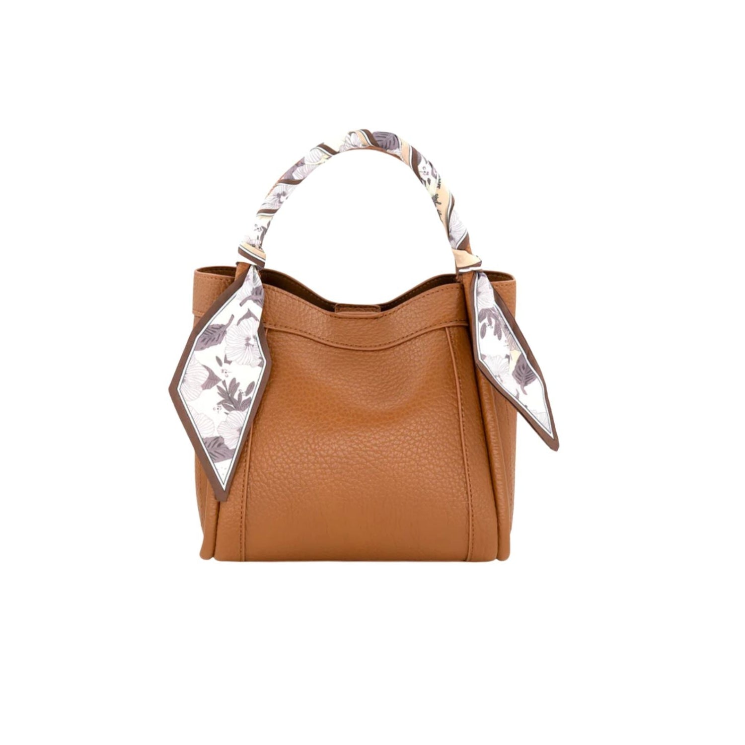 Medium Leather Bag with scarf