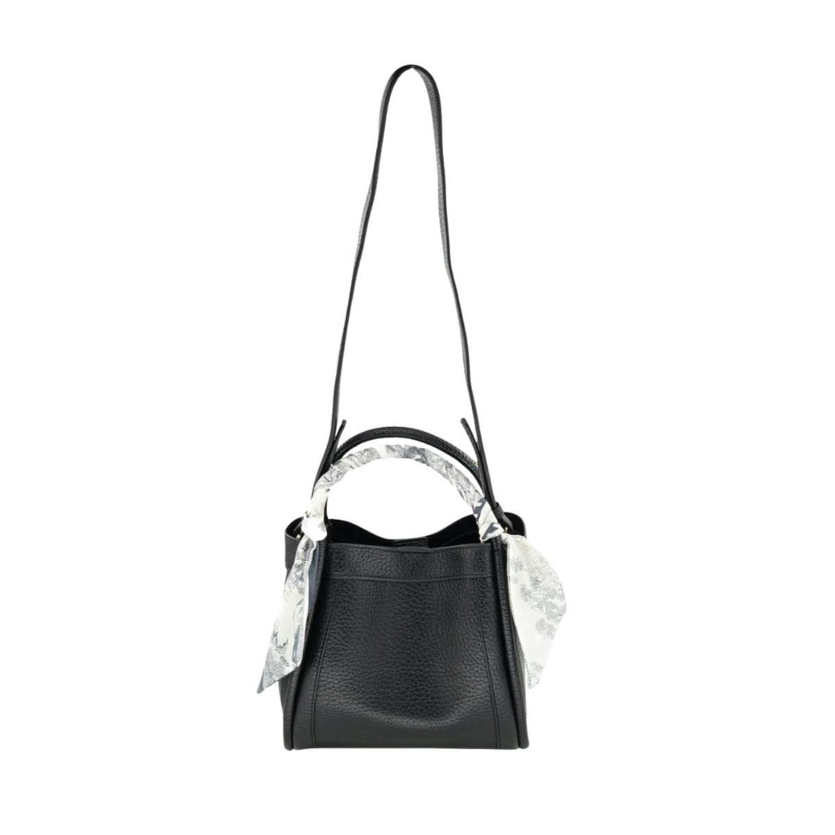 Medium Leather Bag with scarf