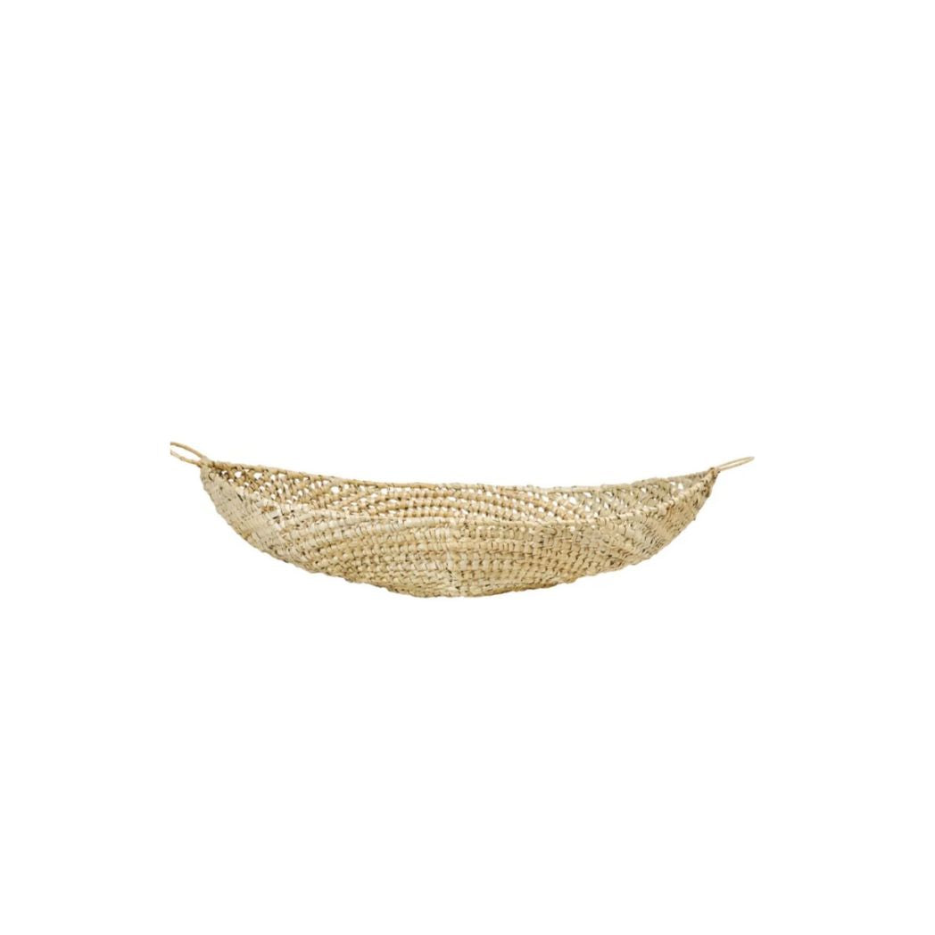 Large Canoe Shaped Natural Basket