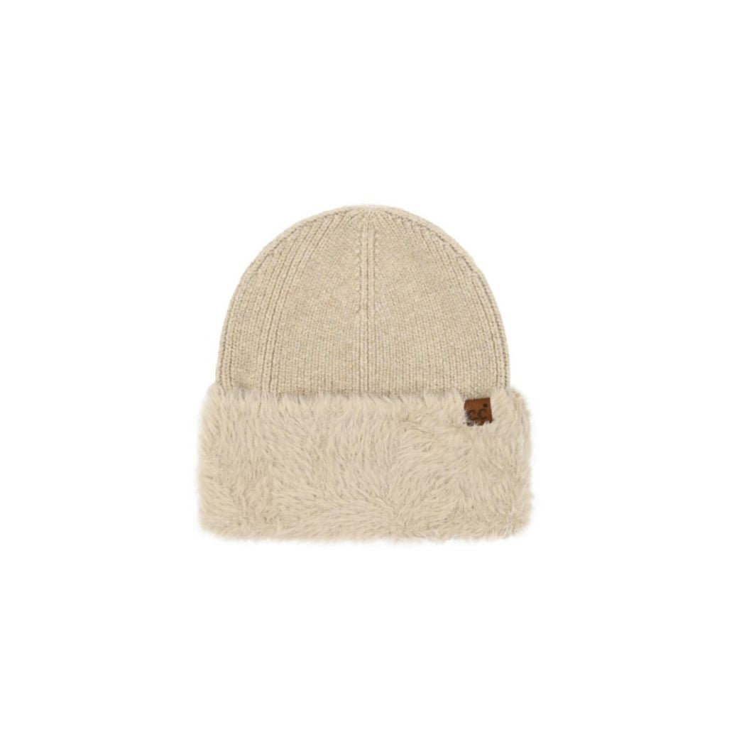 Knit Faux Fur Beanie (Available in Multiple Colors)