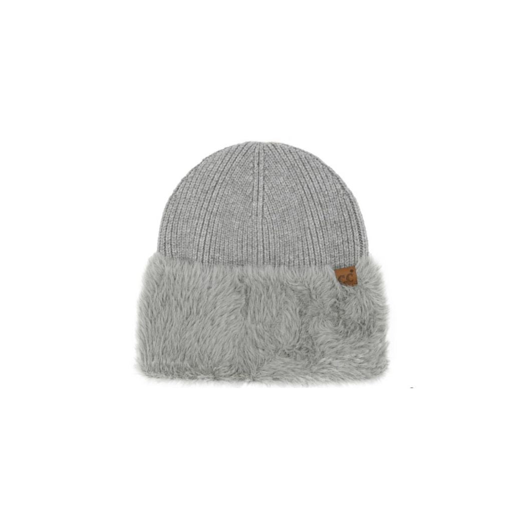 Knit Faux Fur Beanie (Available in Multiple Colors)