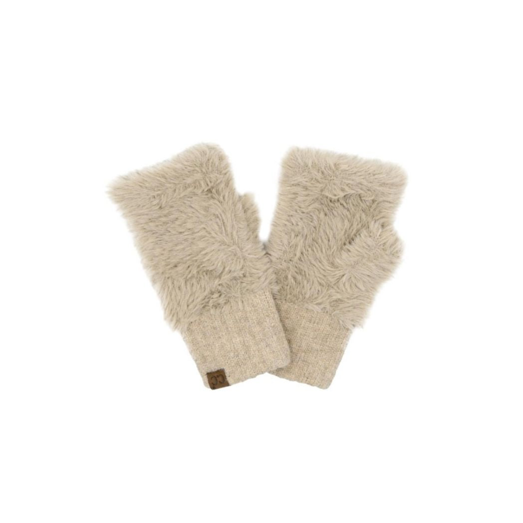 Faux Fur Fingerless Gloves