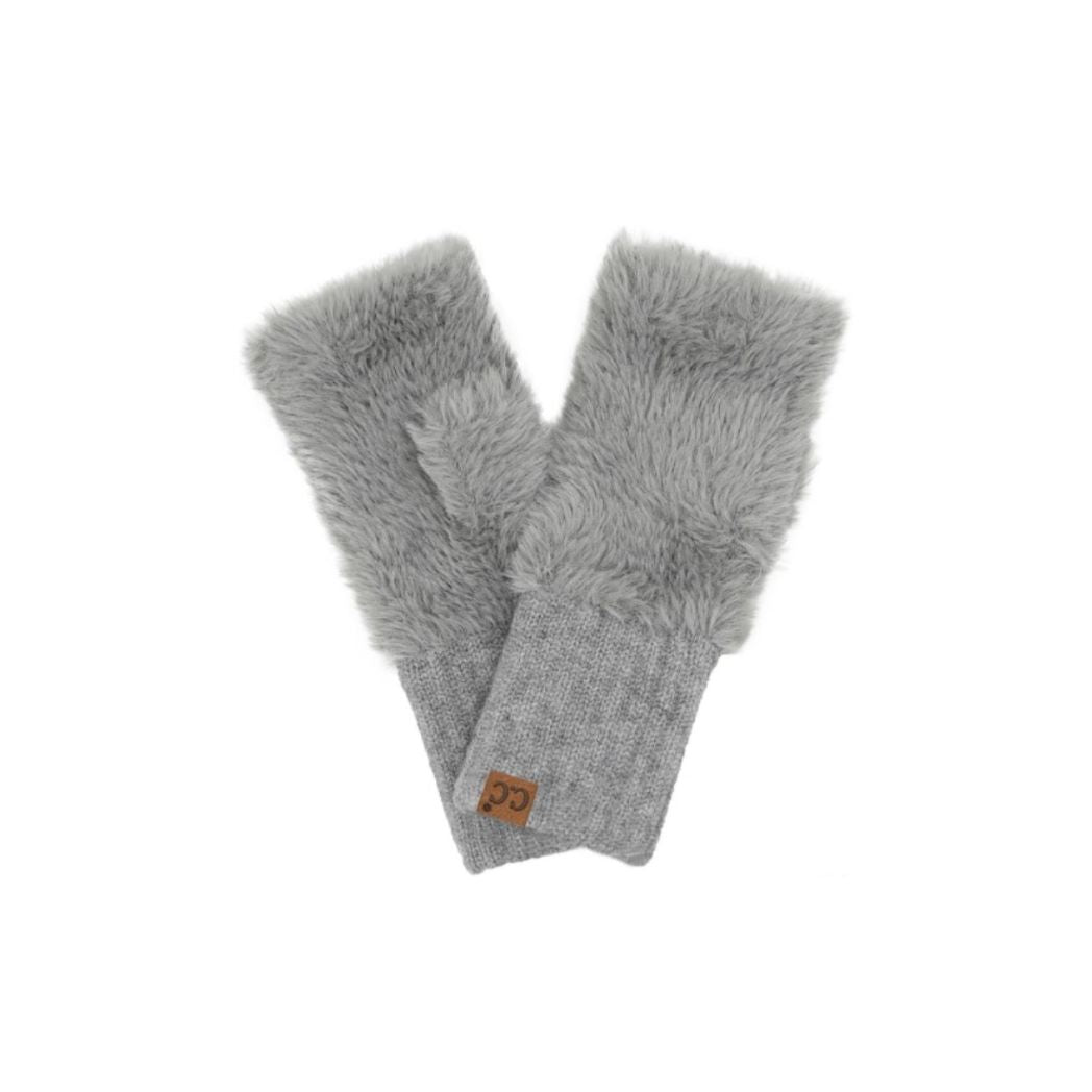 Faux Fur Fingerless Gloves