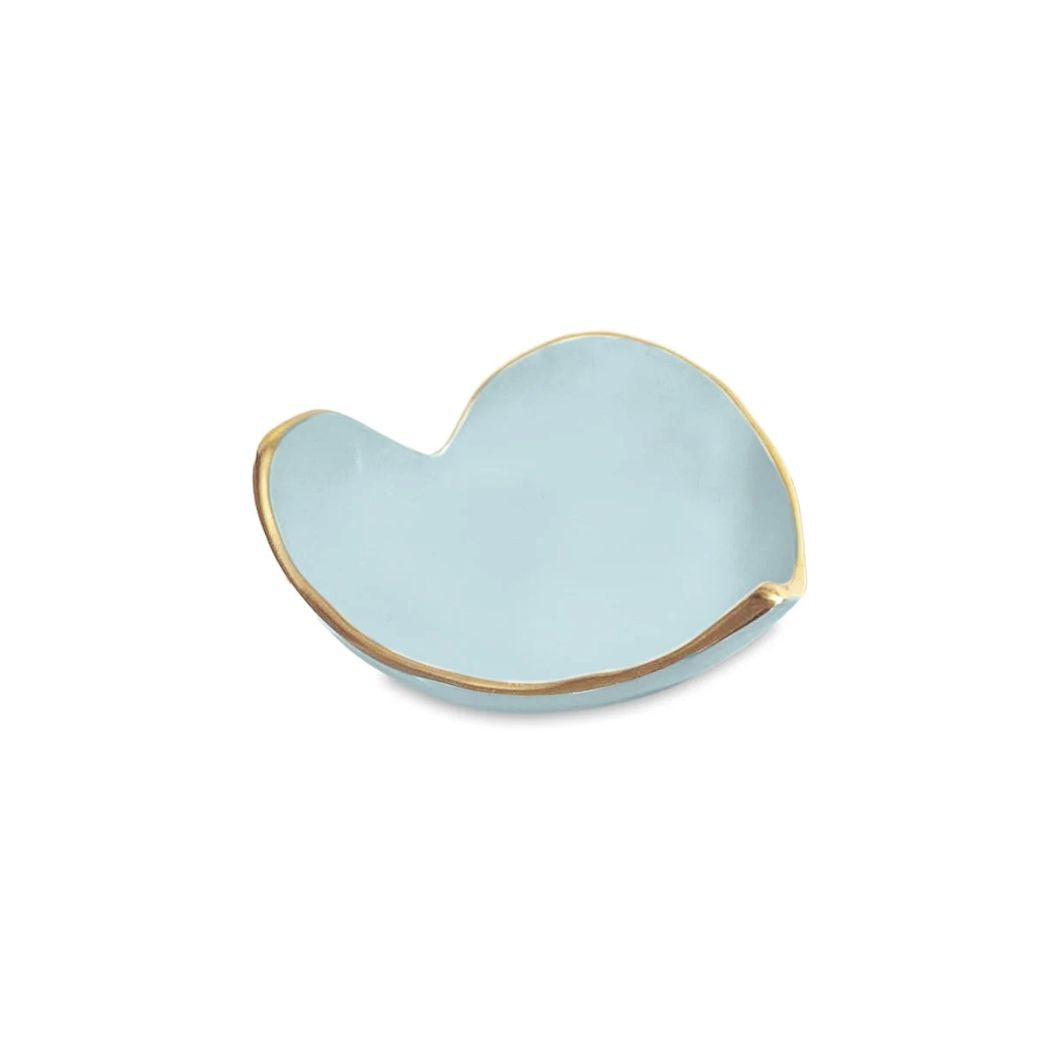 Small Gold Rim Heart Dish (Available in 2 Colors)