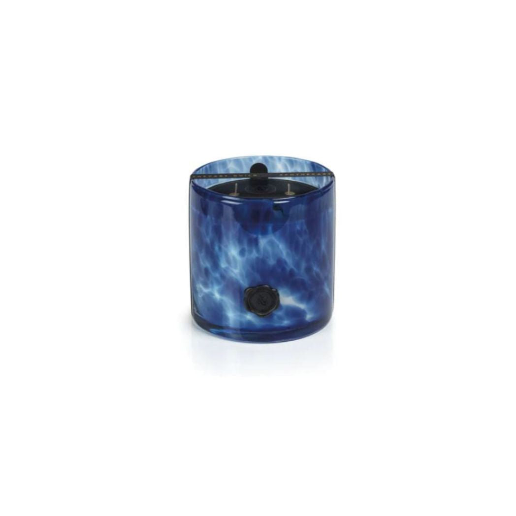 Blue Opal Glass Candle- Sea Salt And Coast