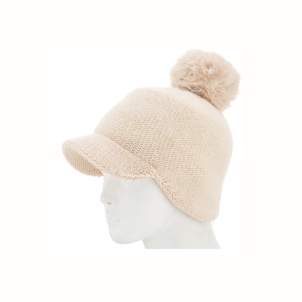 Knit Hat with Brim (Available in 2 Colors)