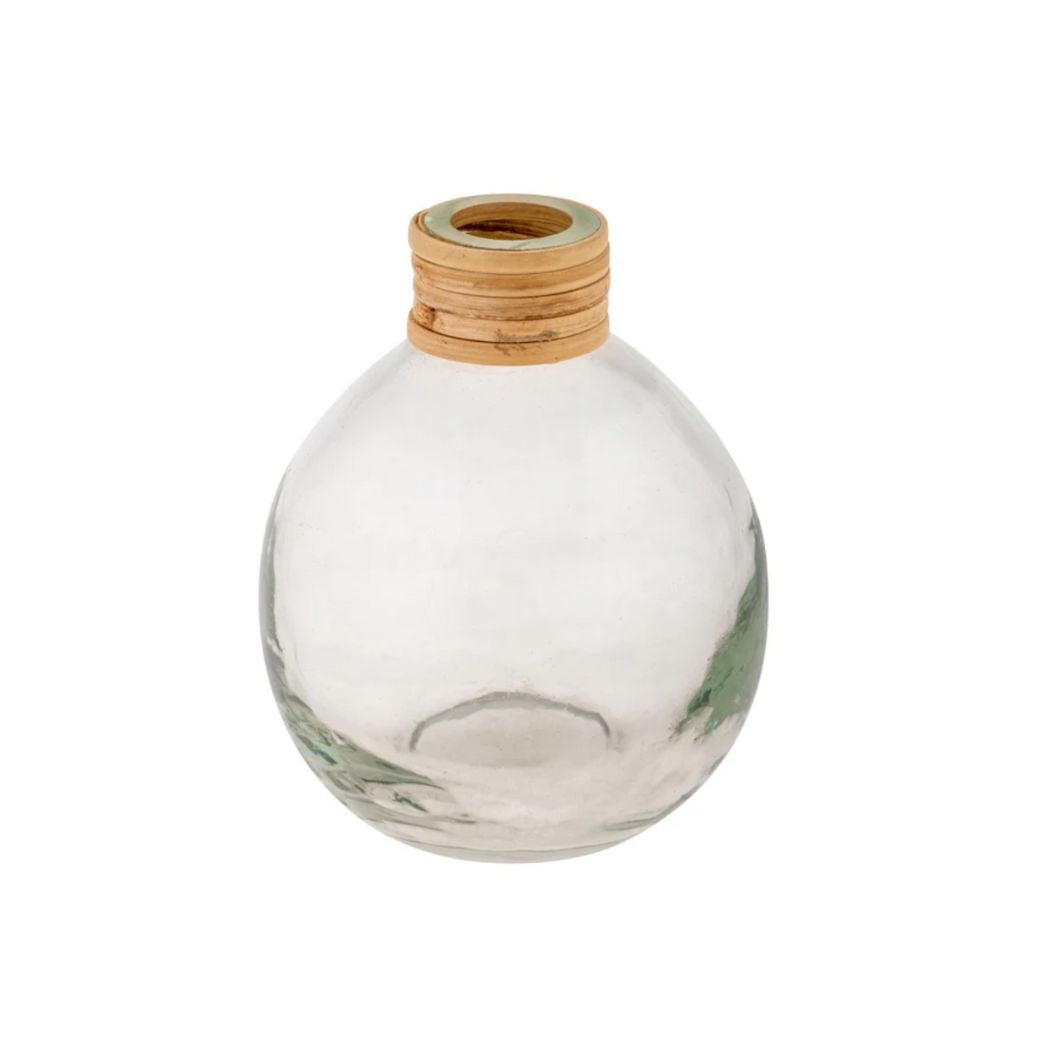 Glass and Cane Wrapped Vases - Set of 2