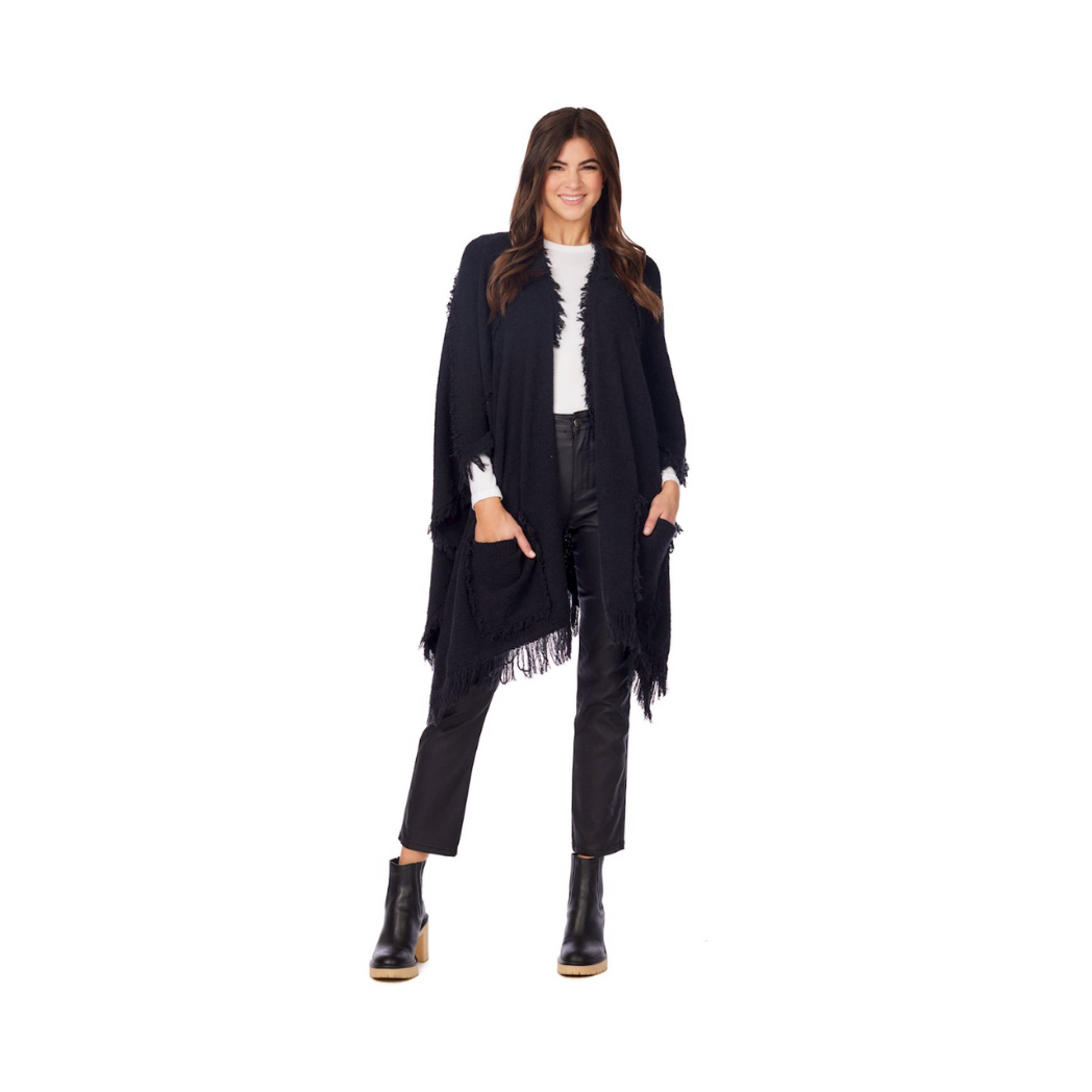 Fringe Poncho (Available in 2 Colors)