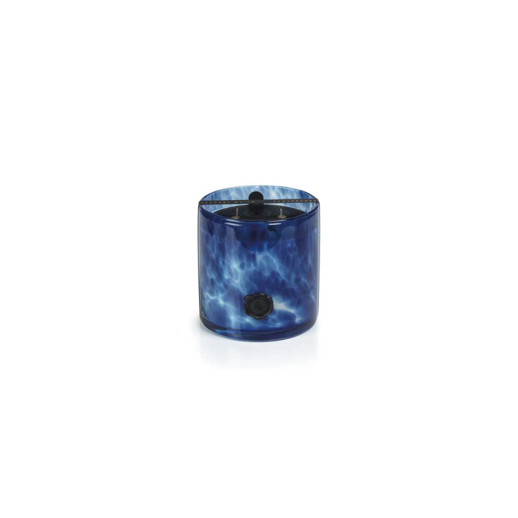 Blue Opal Glass Candle