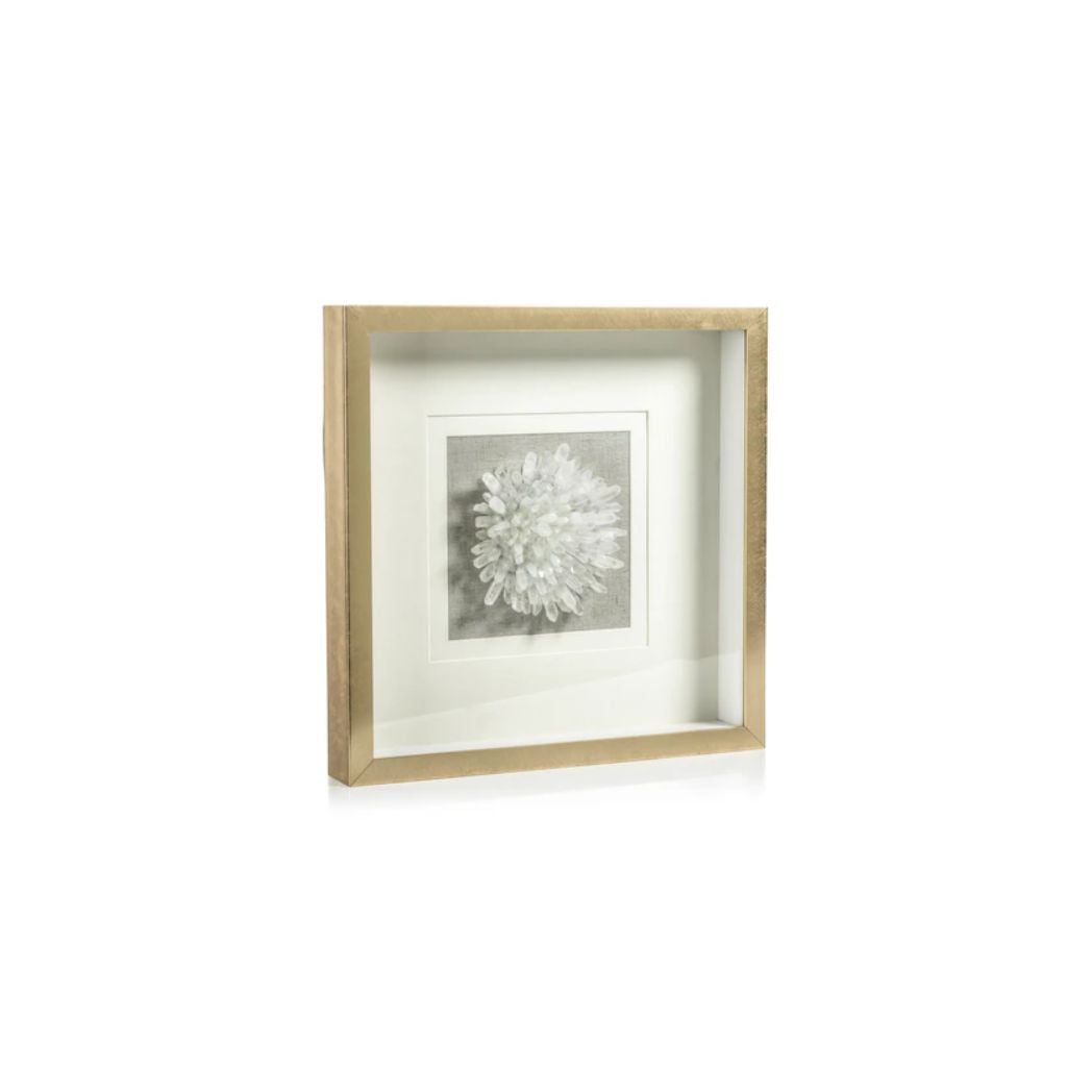 Gold Framed Crystal Flower