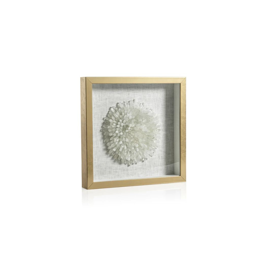 Gold Framed Crystal Flower