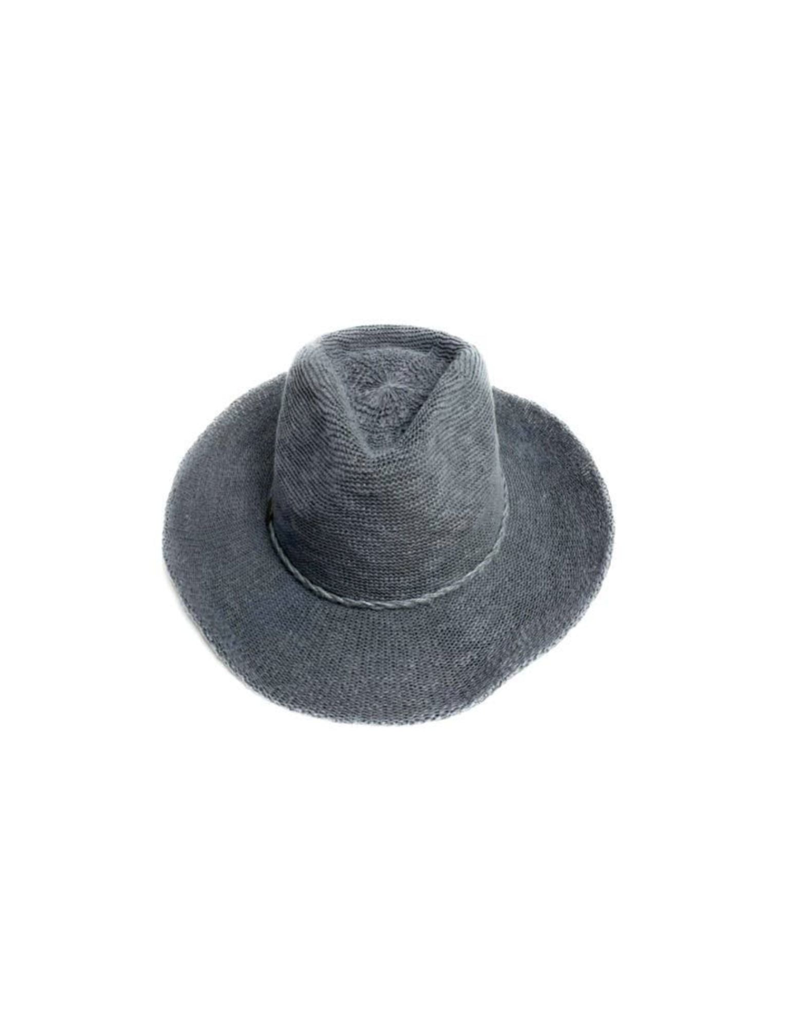Cotton Blend Fedora Cowboy Brim Hat