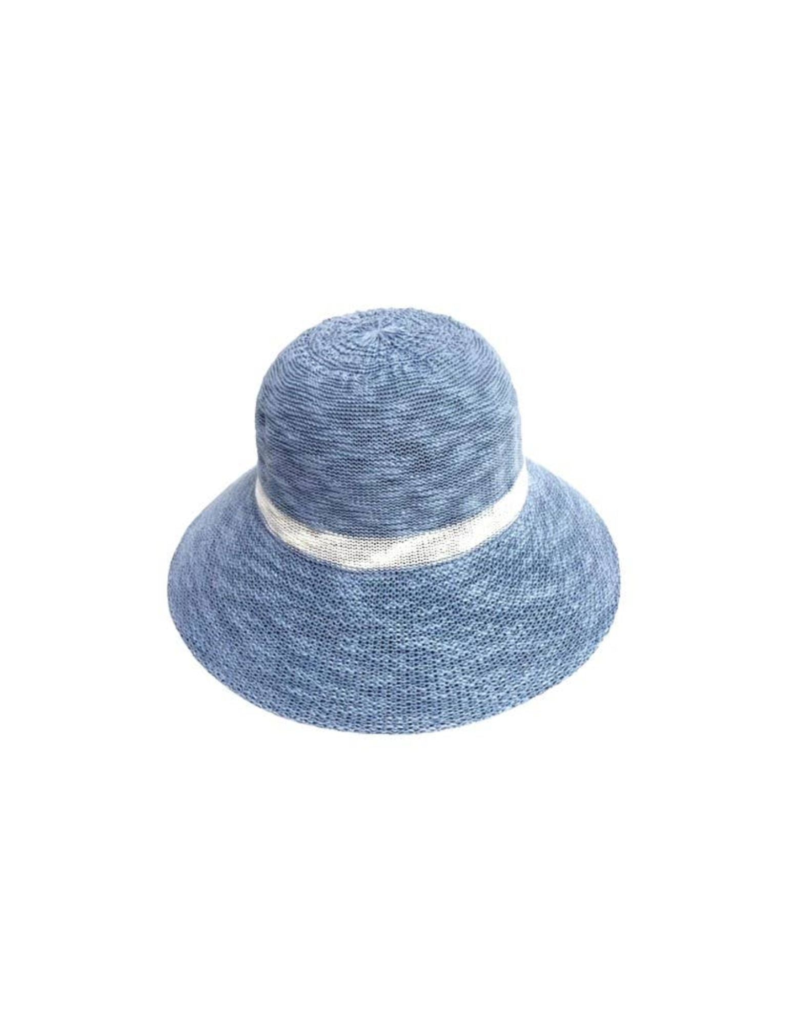 Medium Brim Hat with Stripe