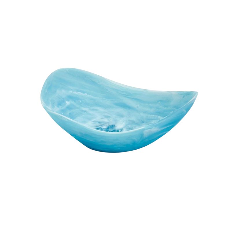 Hand-Sculpted Marbleized Resin Bowl