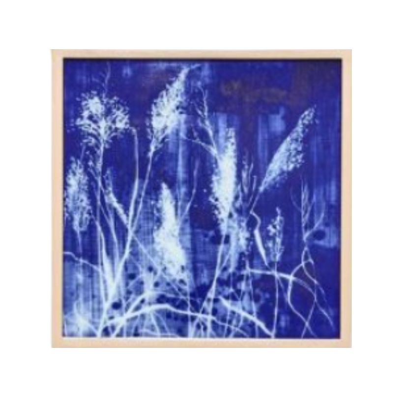 Hand Painted Blue Botanical Art- Available in 6 Styles
