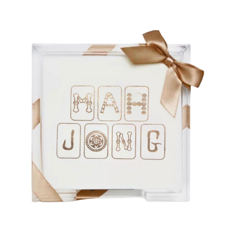 Cocktail Napkins in Acrylic Tray (Multiple Styles Available)