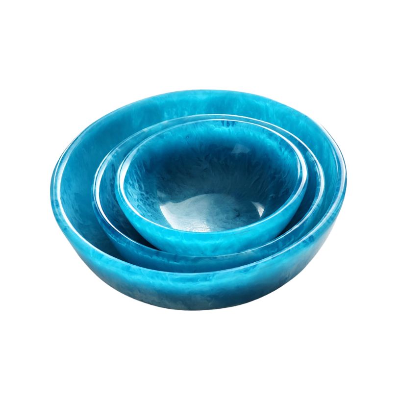 Serving Bowls - Set of 3 bowls - Hand-poured Resin