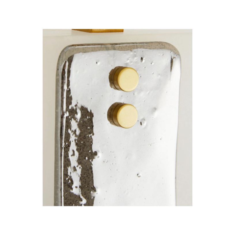 Alabaster & Smokey Luster Glass Lamp