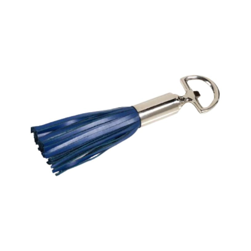 Leather Tassel Bottle Opener- Available in White or Blue
