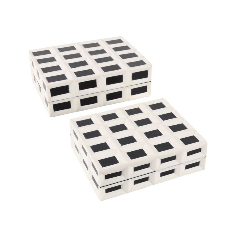 Hulette Black & White Decorative Boxes