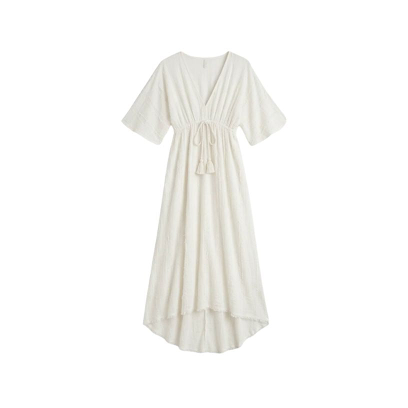 Boho Gauze High-Low Maxi Dress, M