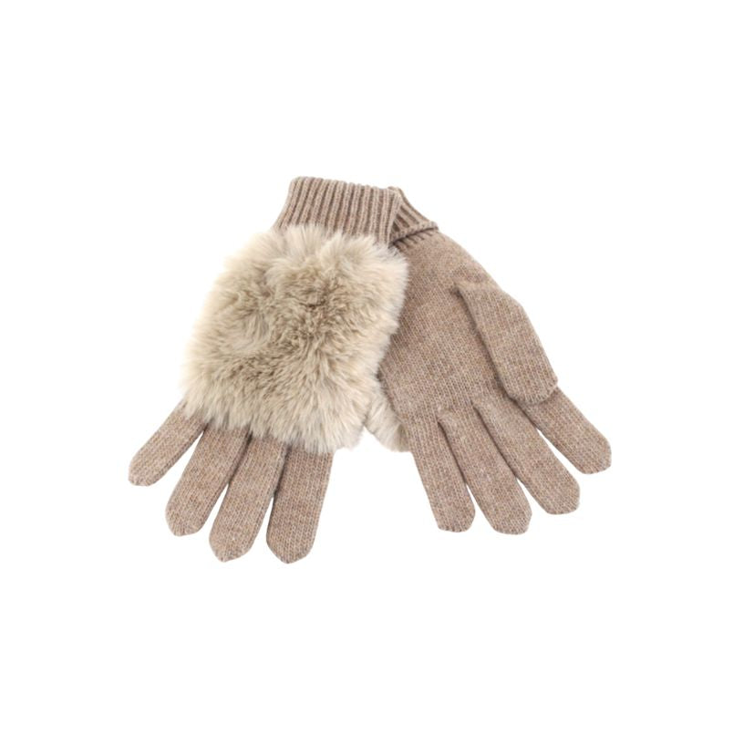 Faux Fur Trim Gloves (Available in 4 Colors)