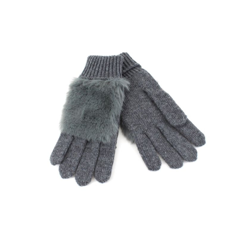 Faux Fur Trim Gloves (Available in 4 Colors)