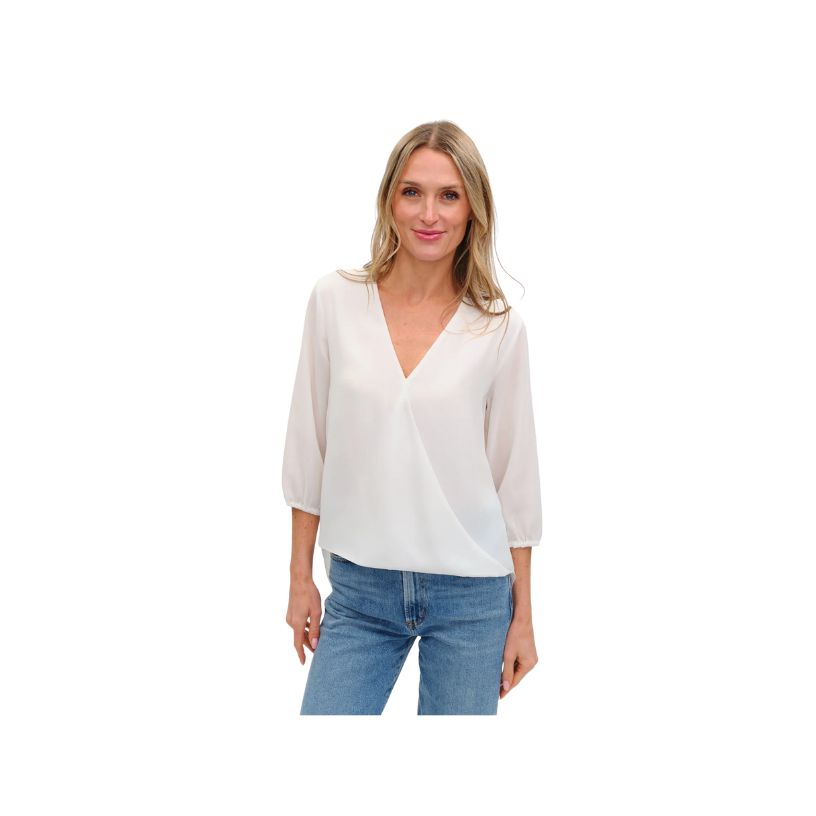 3/4 Sleeve Surplus Blouse (Available in 2 Colors)
