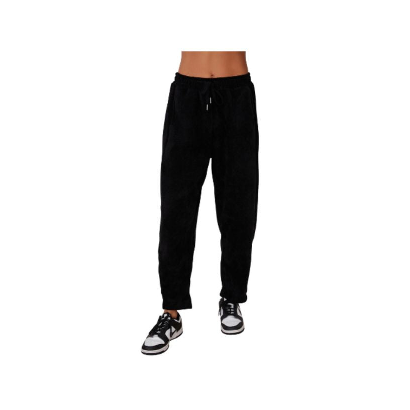 Black Velour Activewear Set
