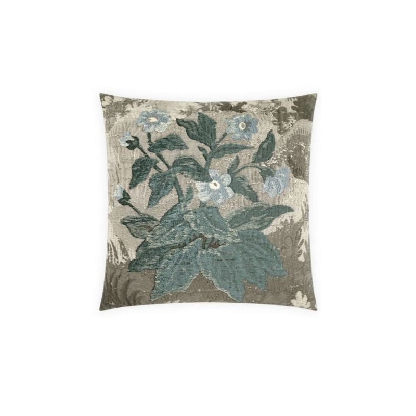 Embroidered Floral Pillow- Available in 2 colors