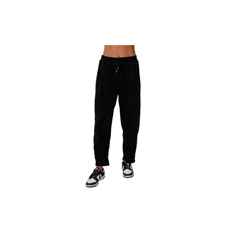 Black Velour Activewear Set