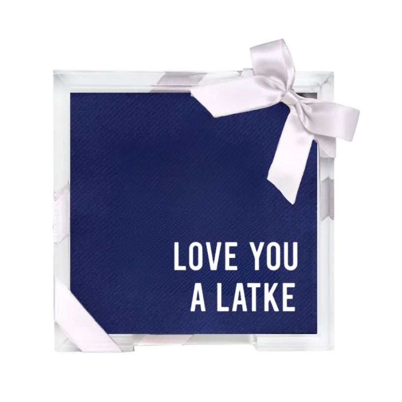 Acrylic Cocktail Napkin Hostess Set- Holidays