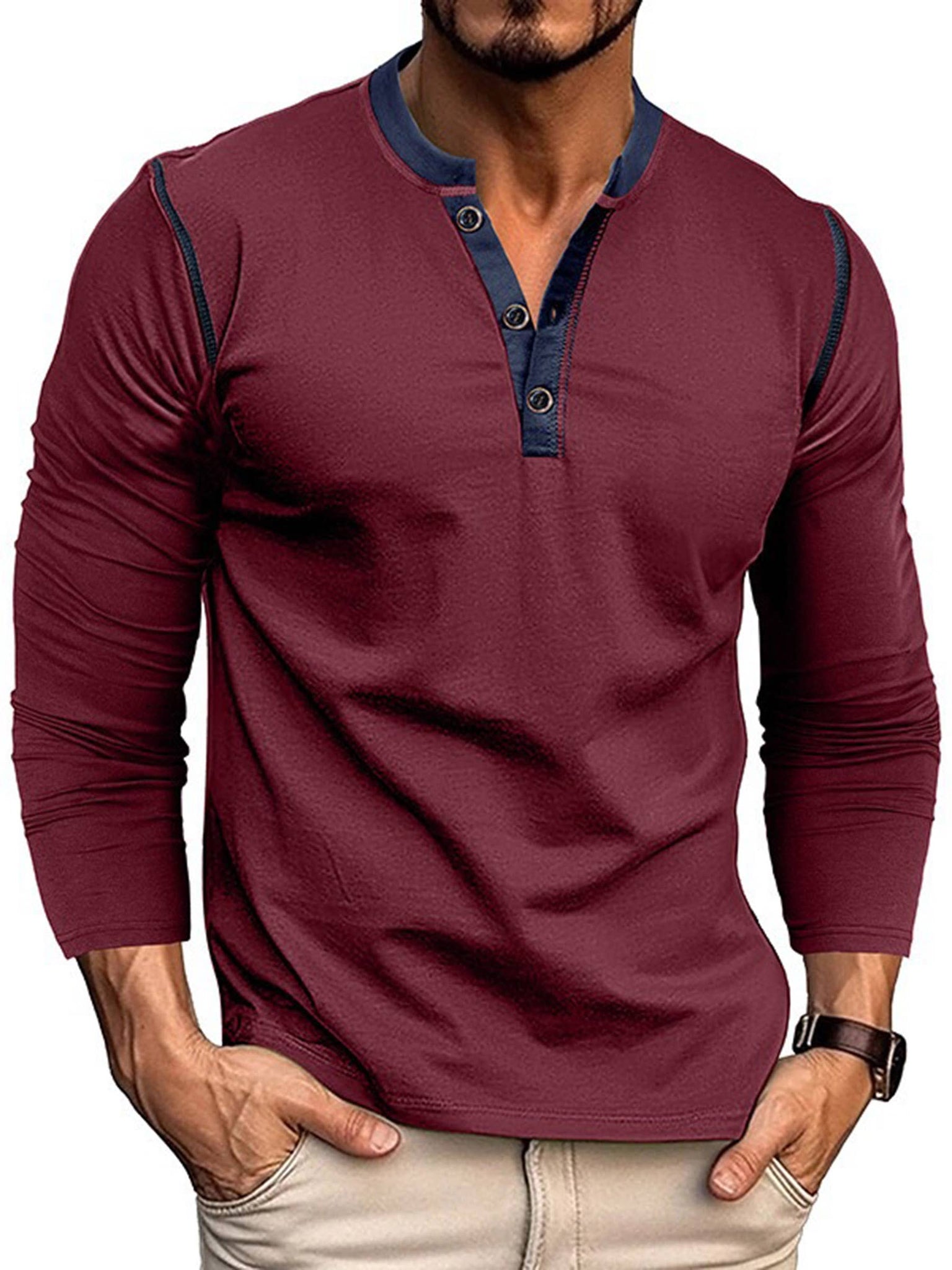 Long Sleeved Henry T-shirt