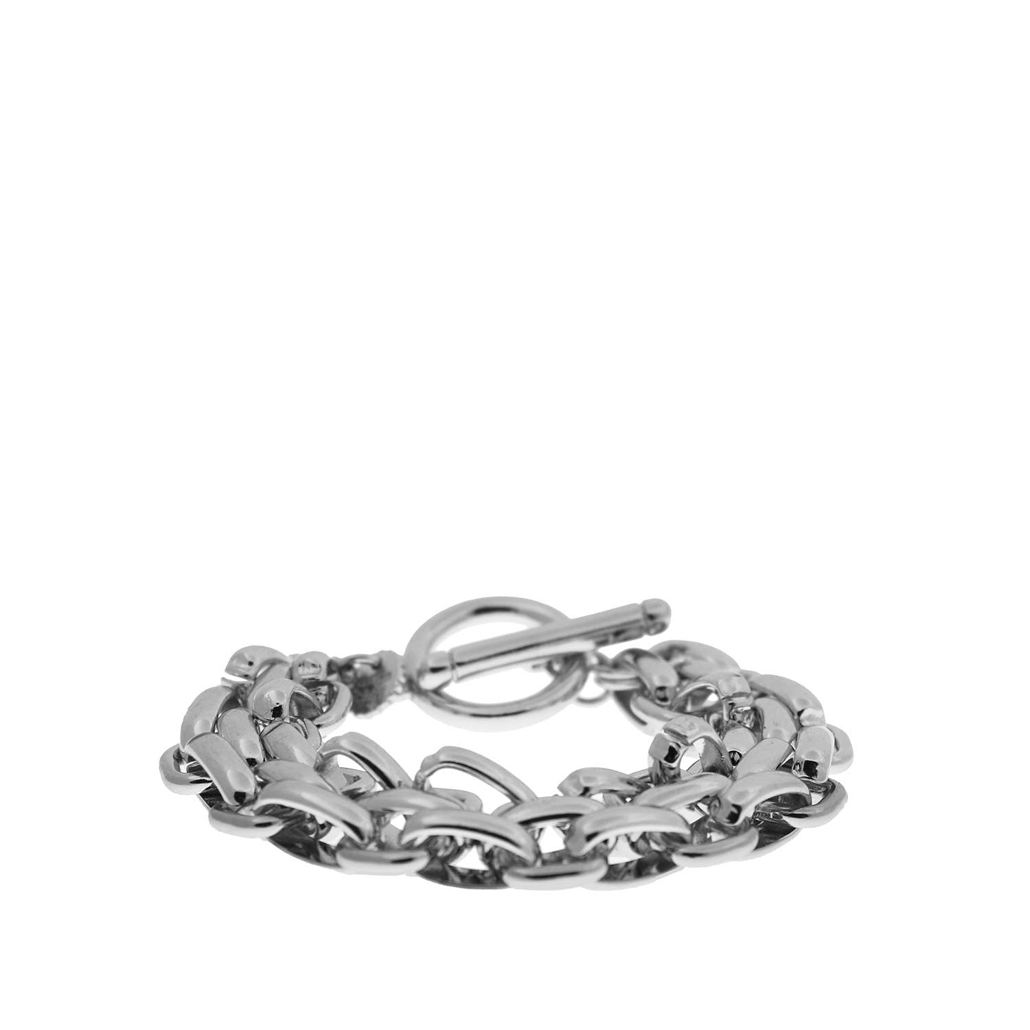 Metal link toggle bracelet