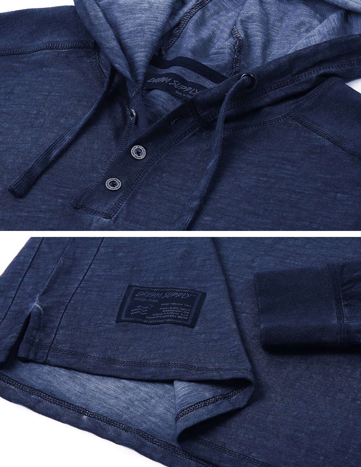 Vintage Garment Dyed Casual Long Sleeve Hoodie - On Sale